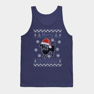 Cute Dog says Merry Christmas Tank Top